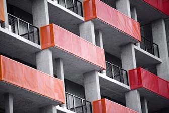 apartment building balconies